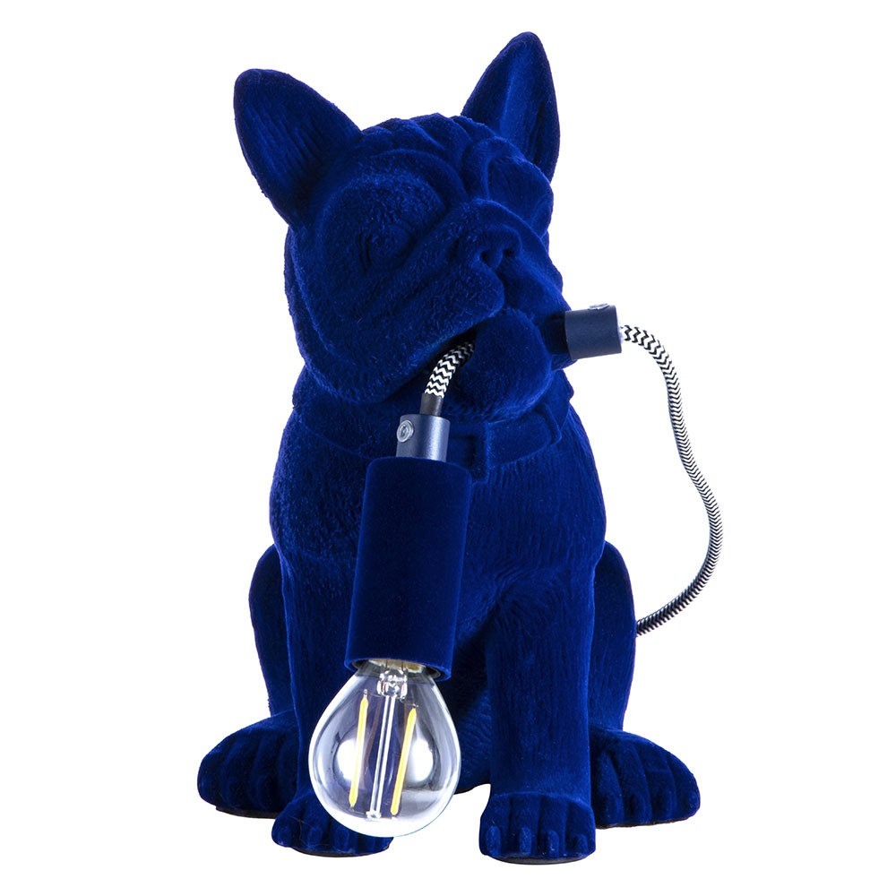Fred the Boston Terrier Table Lamp, Navy