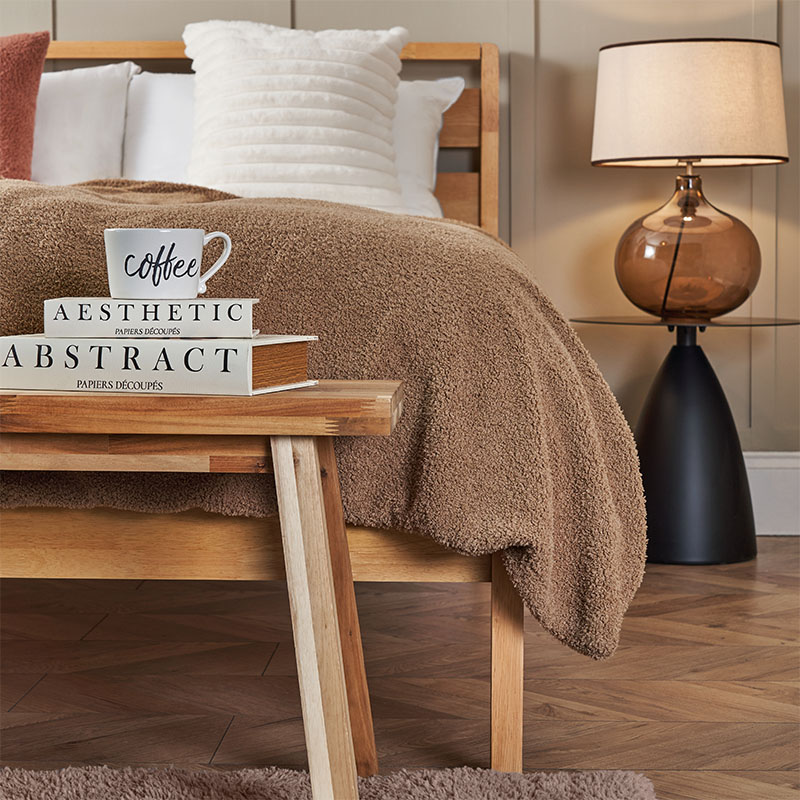 Really Soft Teddy Bear Fleece Throw, Brown