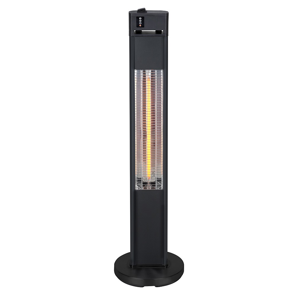 1600 Watt Pedestal Outdoor Floor Radiant Heater, Black