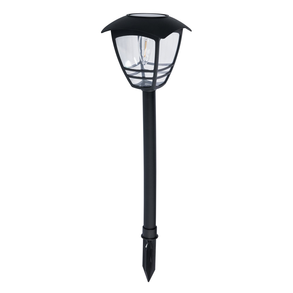 Alzir Outdoor LED Solar Spike Light, Black