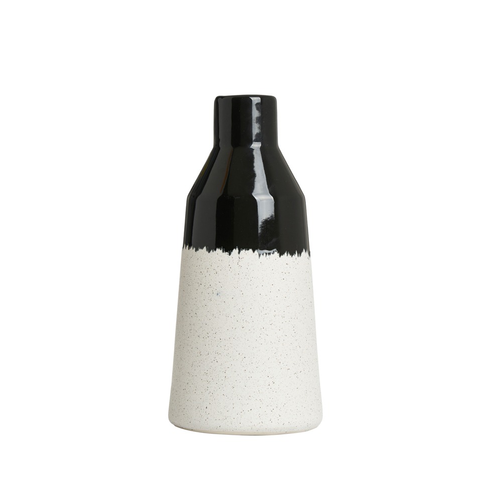 Bottle Shape Ceramic Vase, Black