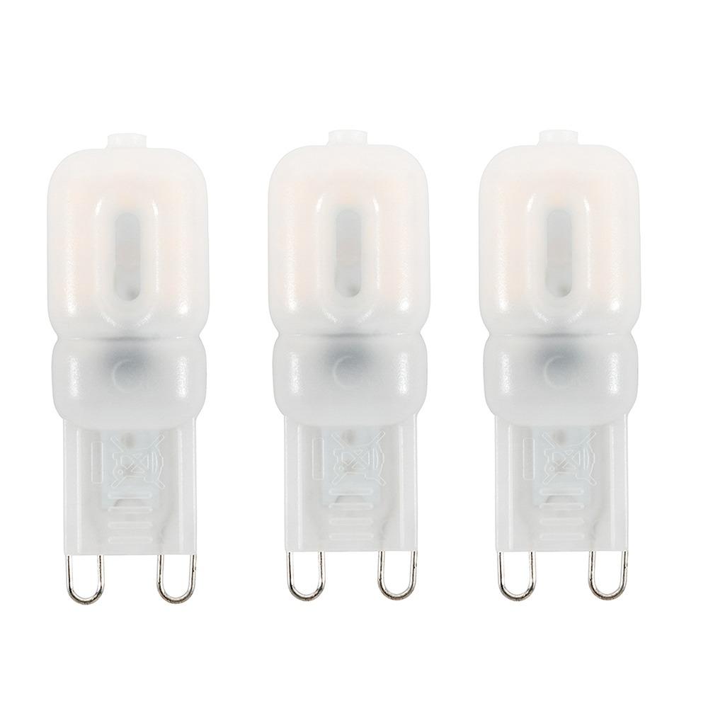 3 Pack of 2 Watt G9 LED Capsule Lamps 4000K, Cool White