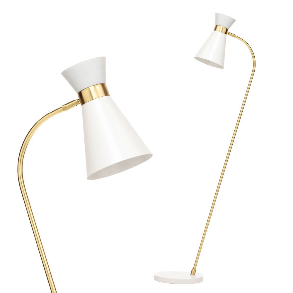 Olson Arc Floor Lamp, White