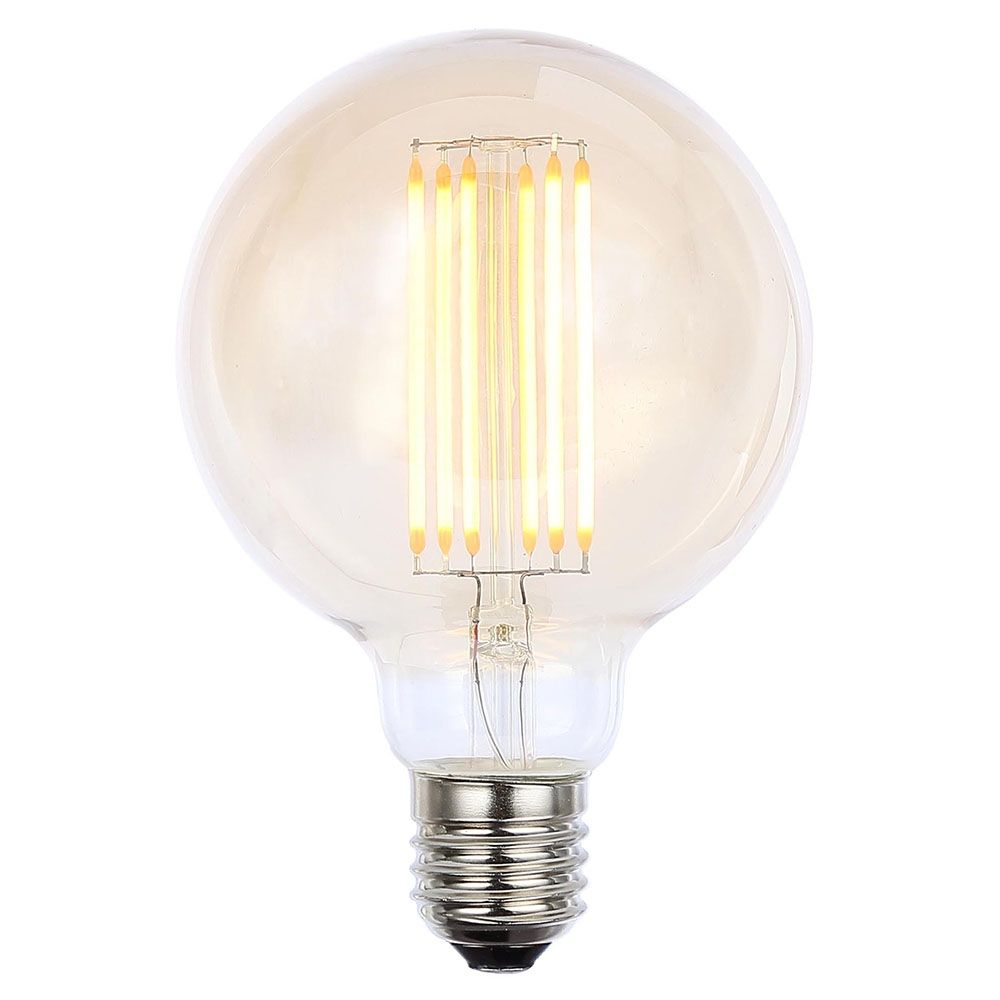 6W LED ES E27 Vintage Filament Large Globe Bulb, Tinted