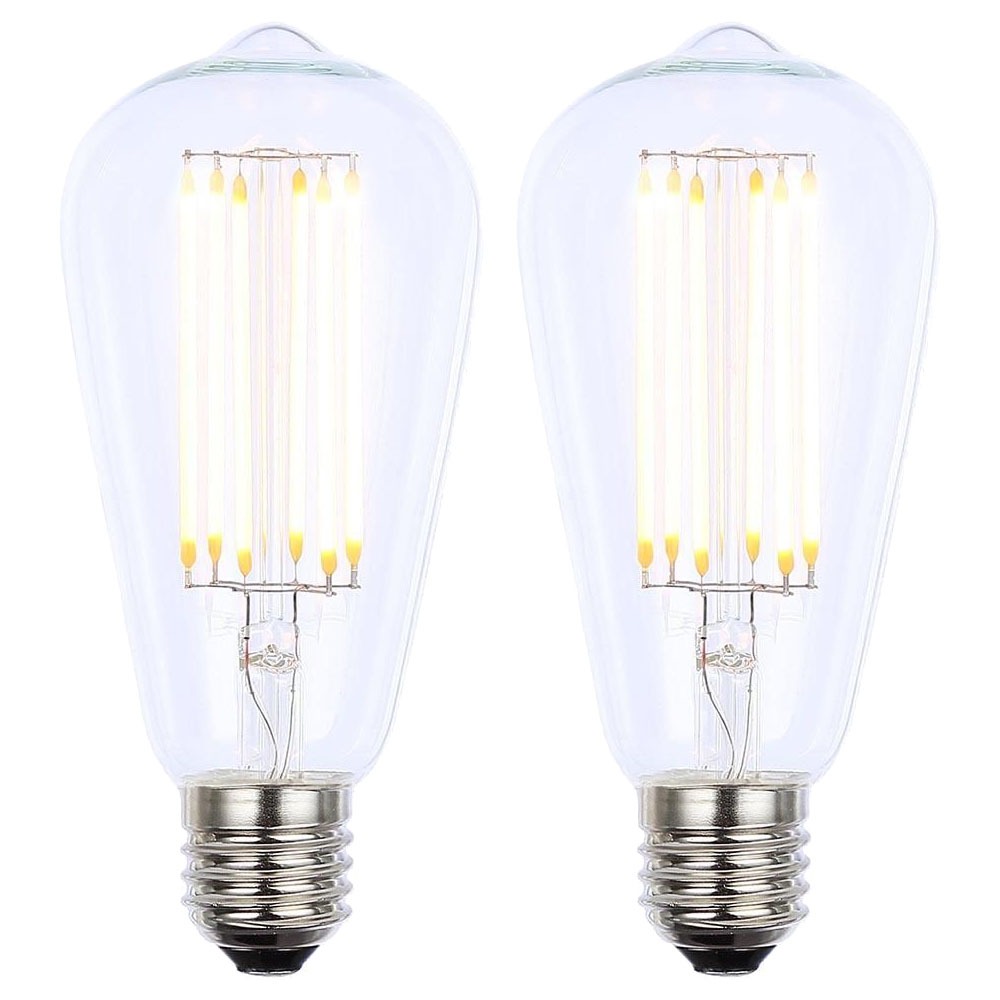 Pack of 6W LED ES E27 Vintage Filament  Teardrop Bulbs, Clear
