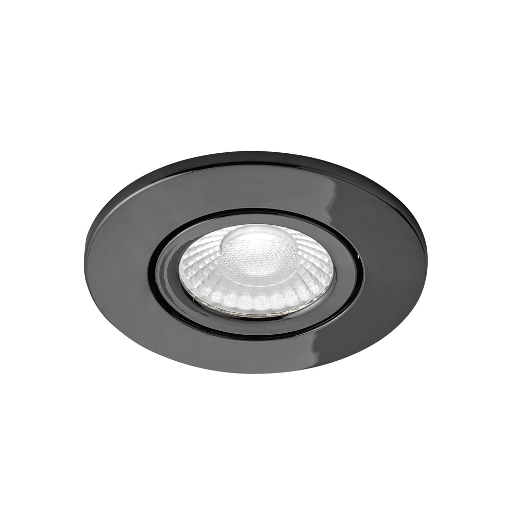 Cal Fire Rated LED IP65 Downlight, Black Chrome