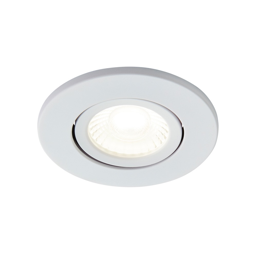 Cal Fire Rated LED IP65 Downlight, Matte White