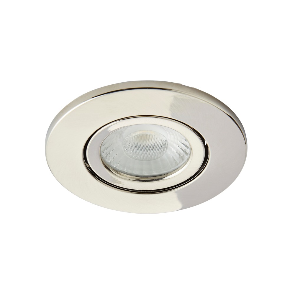 Cal Fire Rated LED IP65 Downlight, Satin Nickel