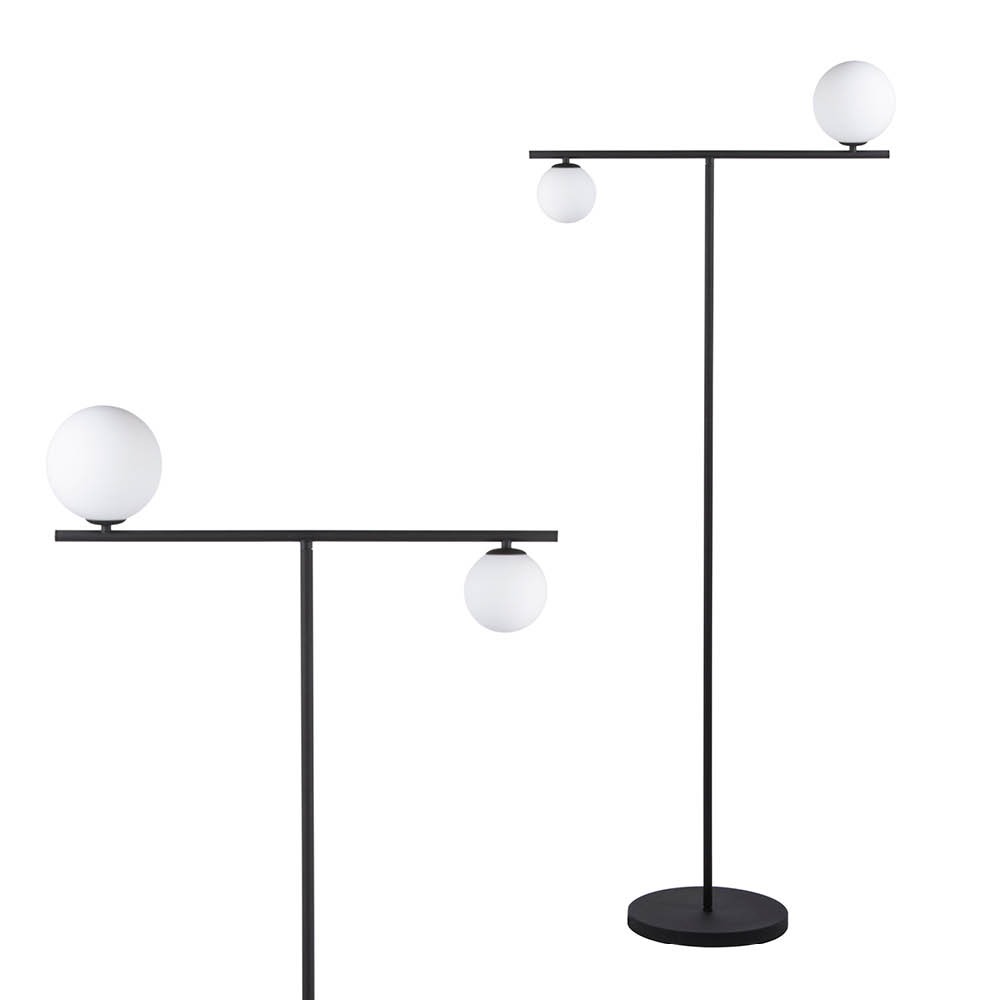 Calder Balance Floor Lamp, Satin Black
