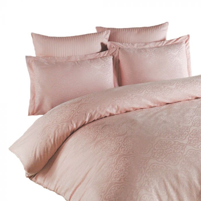 King Sateen Jacquard Bedding Set Pink Bhs