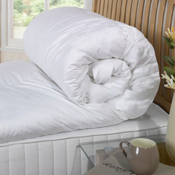 10.5 Tog Duck Feather & Down Duvet Quilt All Sizes and Duck Feather Pillows 