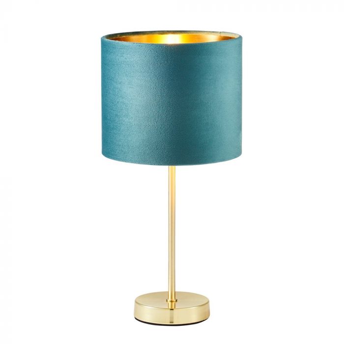 Velvet Table Lamp Teal And Brass Bhs, Teal Bedside Table Lamps