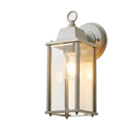 Lille Outdoor Bevelled Glass Wall Light Lantern, Dove Grey