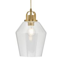 Saskia Bubble Glass Ceiling Pendant, Satin Brass