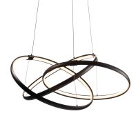 Sola LED Triple Ring Ceiling Pendant, Matte Black