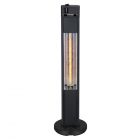 1600 Watt Pedestal Outdoor Floor Radiant Heater, Black