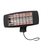 2000 Watt Rounded Rectangle Patio Wall Radiant Heater, Black