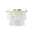 Aubrey Tiered Flush Ceiling Light, Brass