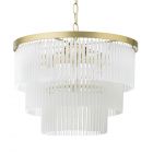 Aubrey Frosted Glass Ceiling Pendant, Brass