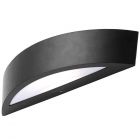 Stanley Brenta Outdoor Curved Aluminium Up & Down Wall Light - Black