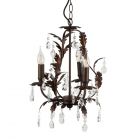 Cristalo 3 Light Chandelier, Bronze