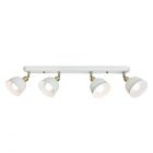 Dale Galley 4 Light Adjustable Spotlight Bar, Satin Ivory