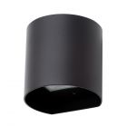 Davis Outdoor LED Rounded Up and Down Wall Light, Black