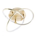 Eero Knotted LED Flush Ceiling Light, Satin Brass