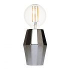 Elm Geometric Base Table Lamp, Silver