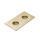 Faina Adjustable Double Squared Recessed Downlight, Brass