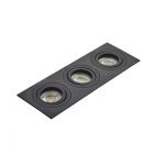 Faina Adjustable Triple Squared Recessed Downlight, Matte Black