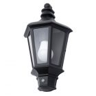 Findlay Outdoor Traditional Half Lantern with Photocell, Black