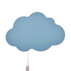 Glow Cloud Wall Lamp in Blue on white background