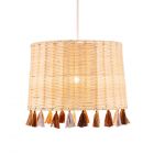 Glow Rattan Tassel Easy Fit Shade, Natural