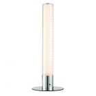 Glow Shimmer Colour Changing LED Cylinder Table Lamp, Chrome