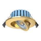 Hudson 7 Watt LED Adjustable IP65 Colour Changing Downlight, Satin Brass