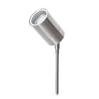 Jared Outdoor Spike Light, Stainless Steel unlit on white