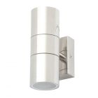 Jared Outdoor Up and Down Wall Light, Polished Steel