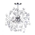 Lila Sputnik Flush Ceiling Light, Chrome