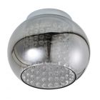 Lucia Cloche Bathroom Flush Ceiling Light, Smoke