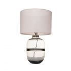 Maple Clear Glass Table Lamp with Shade, Smoke