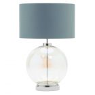 Metro Iridescent Glass Sphere Table Lamp, Nickel and Grey
