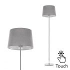 Mira Touch Floor Lamp, Grey with close up