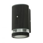 Murray Outdoor Cylinder Wall Light with Photocell, Black