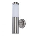 Nashi LED Outdoor Solar Wall Light, Stainless Steel