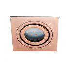 Sym Square IP65 Tiltable Downlight, Brushed Copper