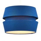 Three Layer Linen Easyfit Shade, Navy lit on white