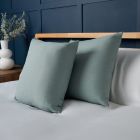 Twin Pack of Cushions, Sage Styled on Bed