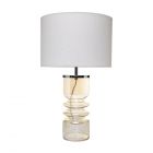 Willow Ribbed Glass Table Lamp, Champagne