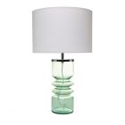 Willow Ribbed Glass Table Lamp, Green